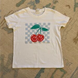 Hanes Kids' Cherry Checkered T-Shirt - Cream